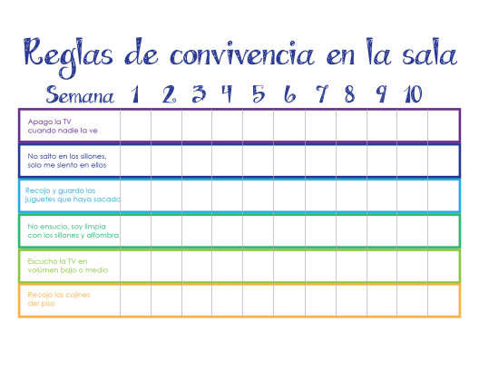 Reglas de convivencia en la Sala