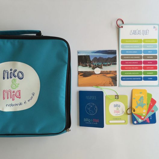 La maleta de viajero de Nico y Mía para coleccionar todos los países.