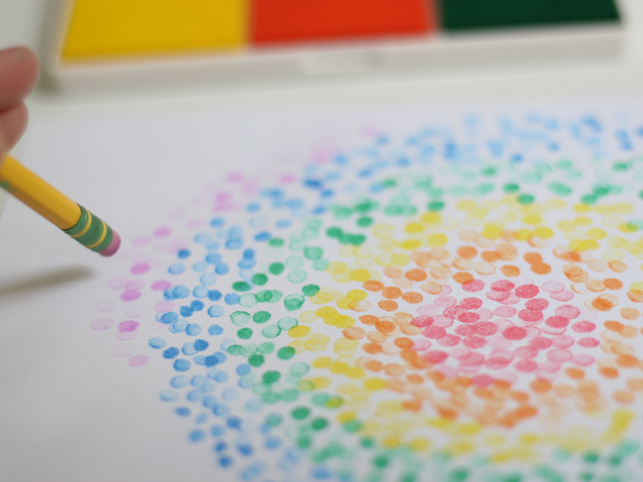 Pasatiempos para los pequeños: estampado en lápiz