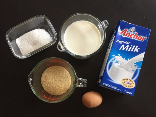 Los ingredientes clave para la receta de la tapioca.